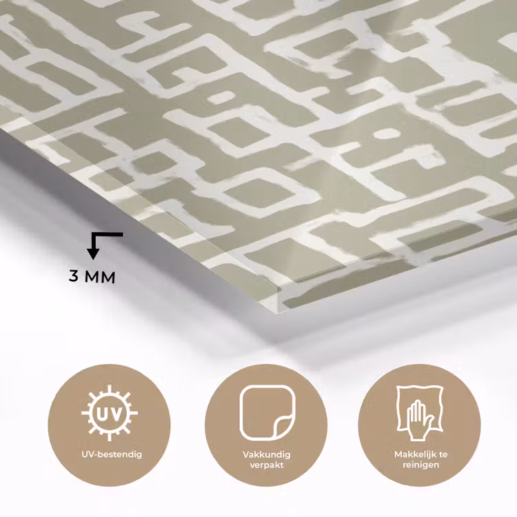 Grafisch - Patroon - Groen plexiglas 5mm klein 11 -sfeer2