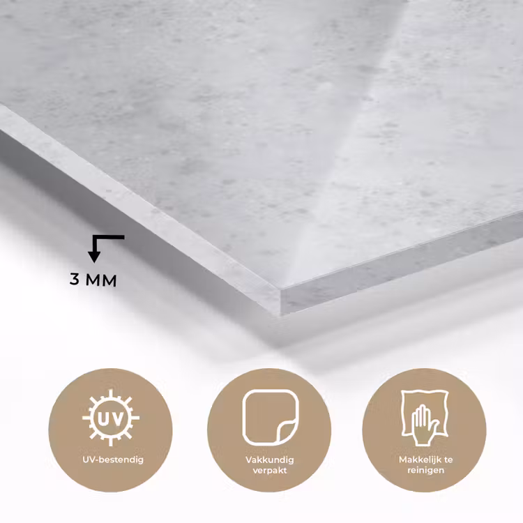 Grijs - Terrazzo-effect - Beton plexiglas 5mm klein 11 -sfeer2