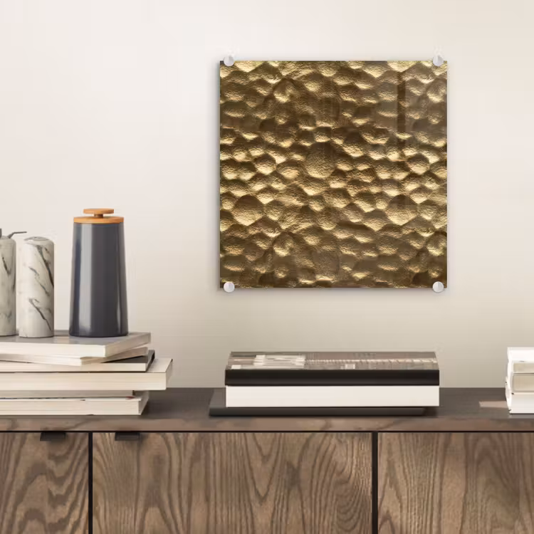 Gehamerd - Reliëf - Textuur - Bronsgoud plexiglas 5mm klein 11 -sfeer1