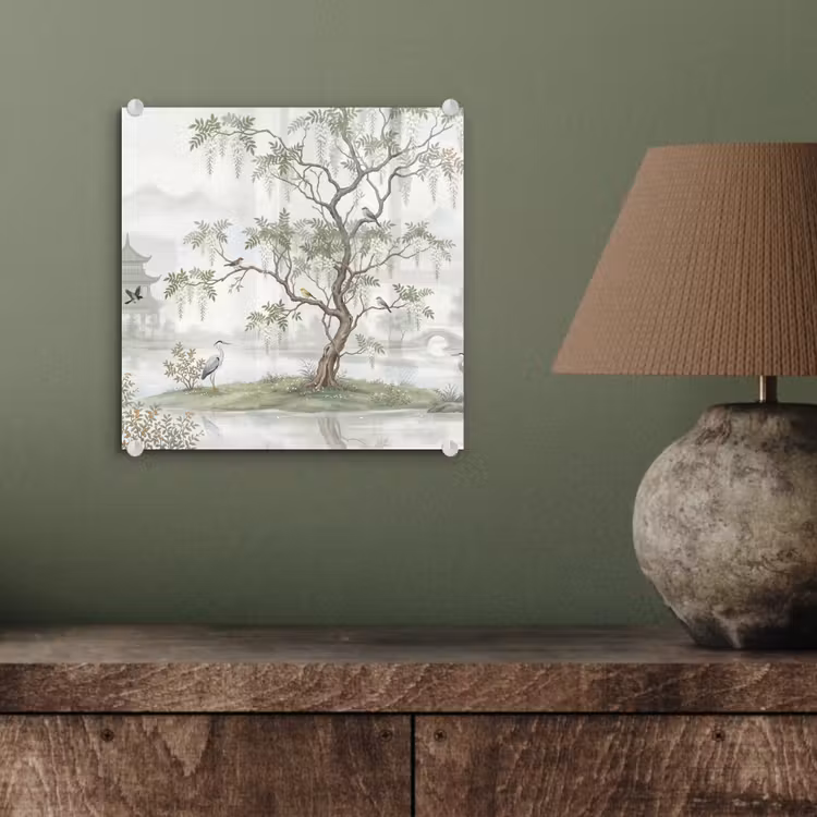Reiger - Landschap - Groen plexiglas 5mm klein -sfeer3