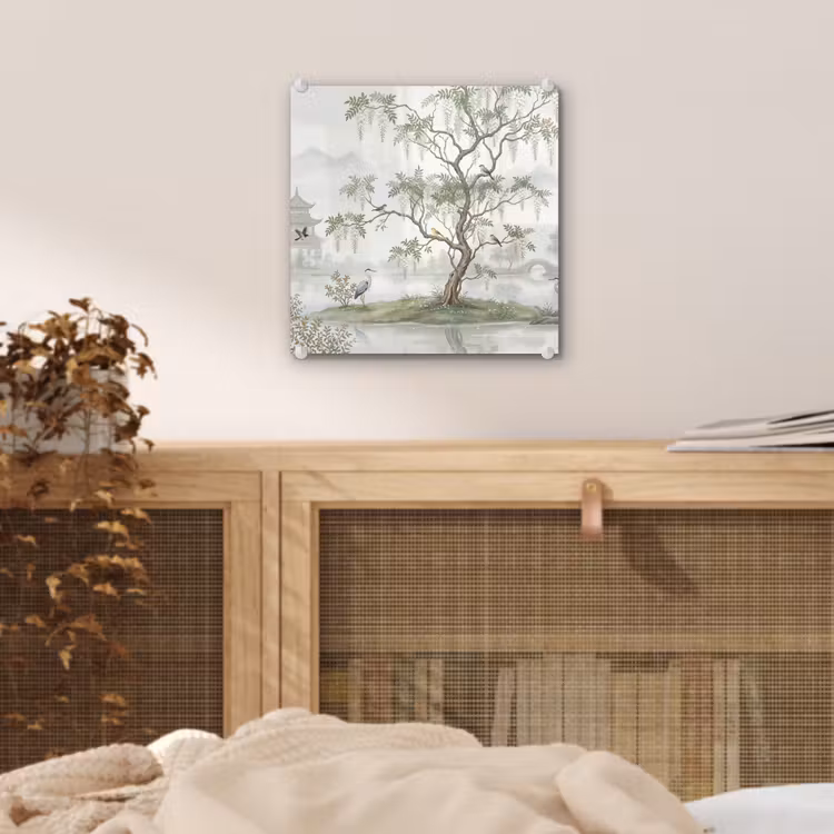 Reiger - Landschap - Groen plexiglas 5mm klein -sfeer4