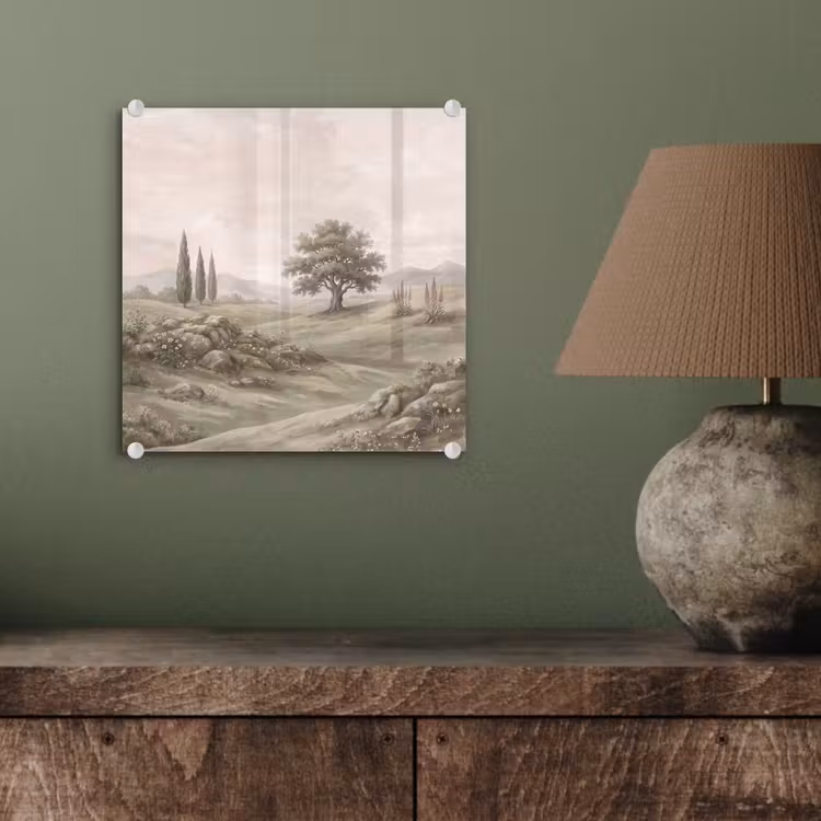 Heuvellandschap - Bomen - Natuur - Groen plexiglas 5mm klein -sfeer3
