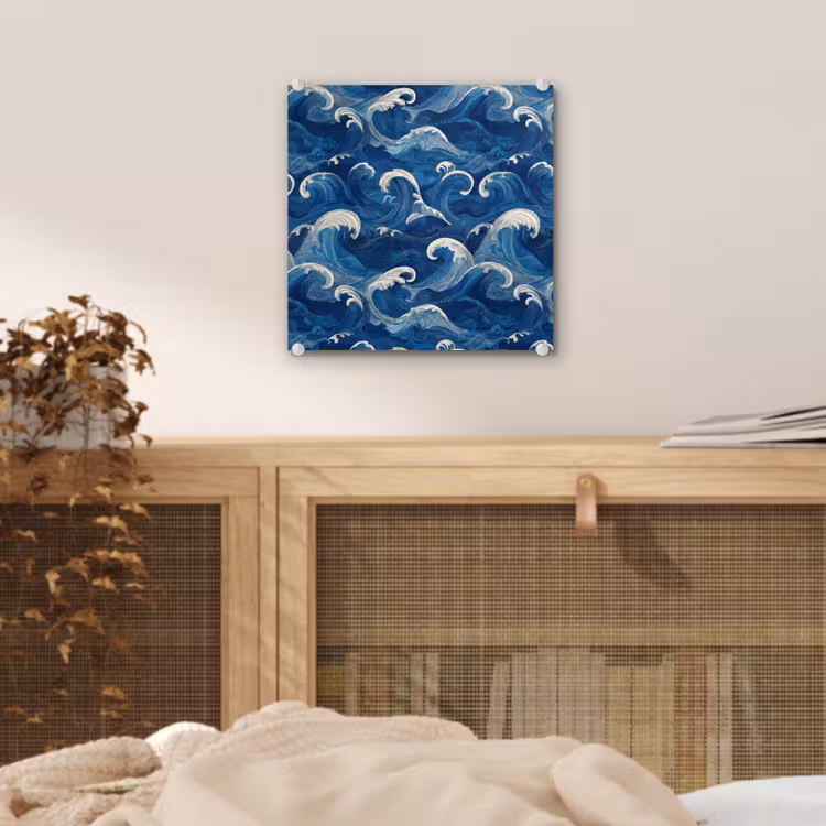 Japans - Oceaan - Golven - Blauw plexiglas 5mm klein 11 -sfeer4
