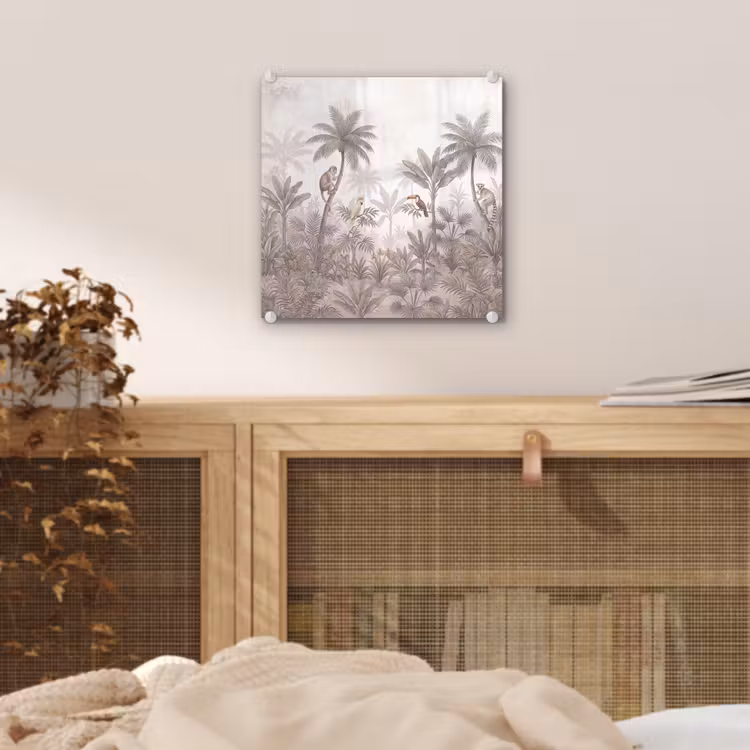 Jungle - Dieren - Palmbomen plexiglas 5mm klein -sfeer4