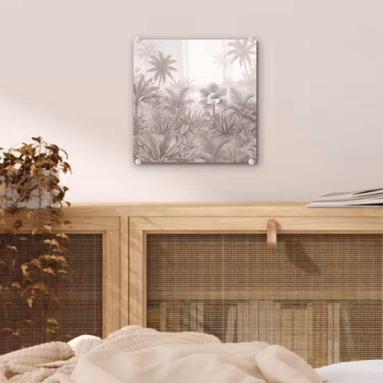 Jungle - Tropisch - Natuur -Vintage - Beige plexiglas 5mm klein -sfeer4