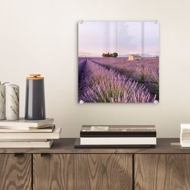 Lavendel - Landschap - Sereen - Paars plexiglas 5mm klein -sfeer1