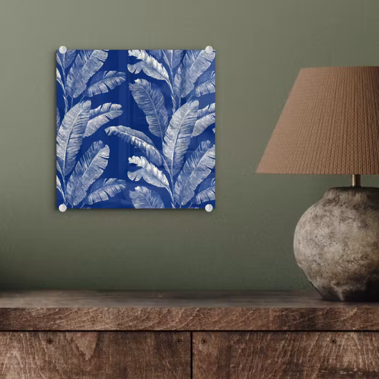 Blad - Palm - Blauw plexiglas 5mm klein 11 -sfeer3