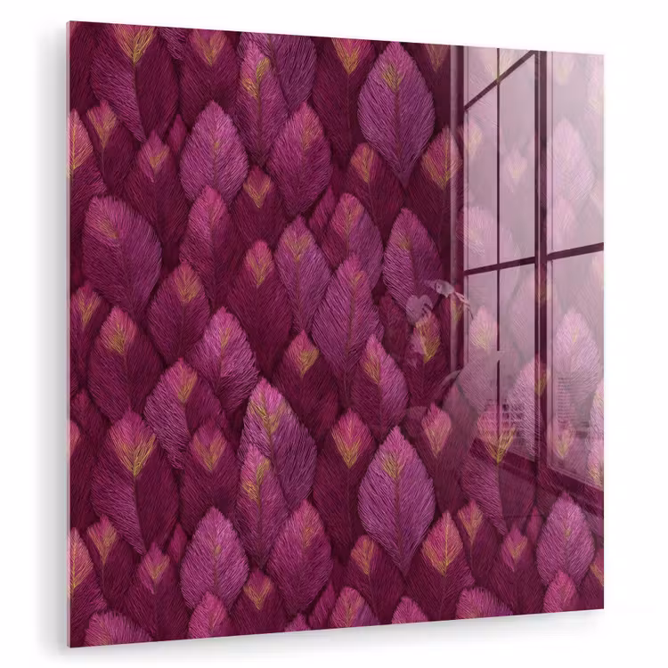 Bladeren - Patroon - Burgundy plexiglas 5mm klein 11 -zzzproduct_nieuw