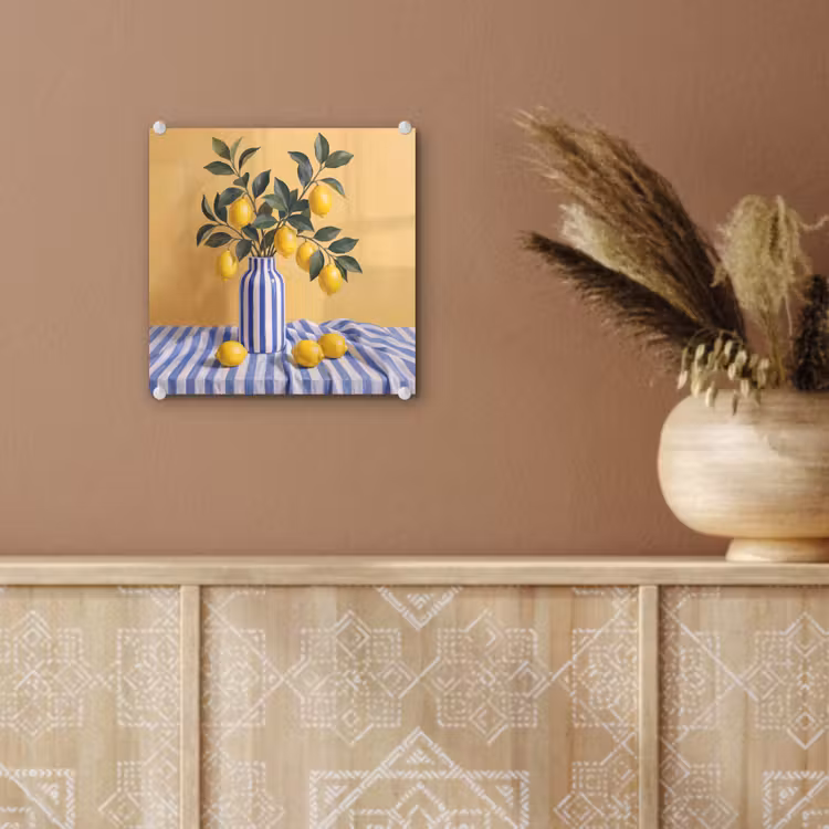 Glass Print - Lemon - Still Life - Modern - Citroen - Stilleven - Modern plexiglas 5mm klein