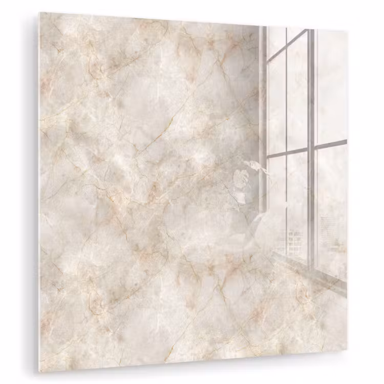 Lichtbeige - Goudbruine Nerven - Marmer plexiglas 5mm klein 11 -zzzproduct_nieuw