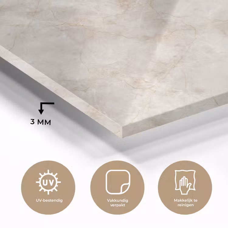 Lichtbeige - Goudbruine Nerven - Marmer plexiglas 5mm klein 11 -sfeer2