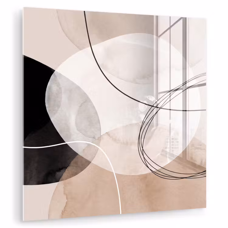 Glass Print - Lines - Wavy - Art - Lijnen - Golvend - Kunst plexiglas 5mm klein