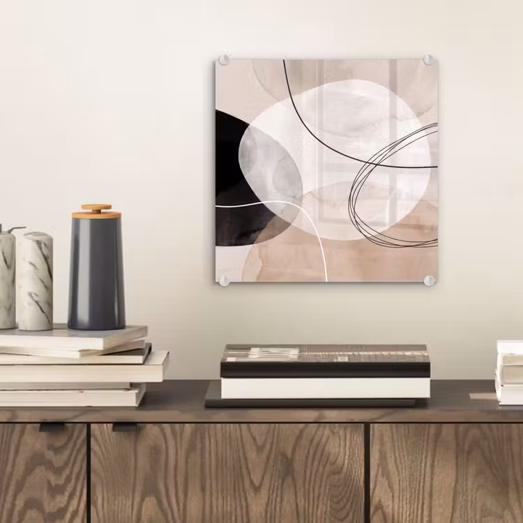 Glass Print - Lines - Wavy - Art - Lijnen - Golvend - Kunst plexiglas 5mm klein
