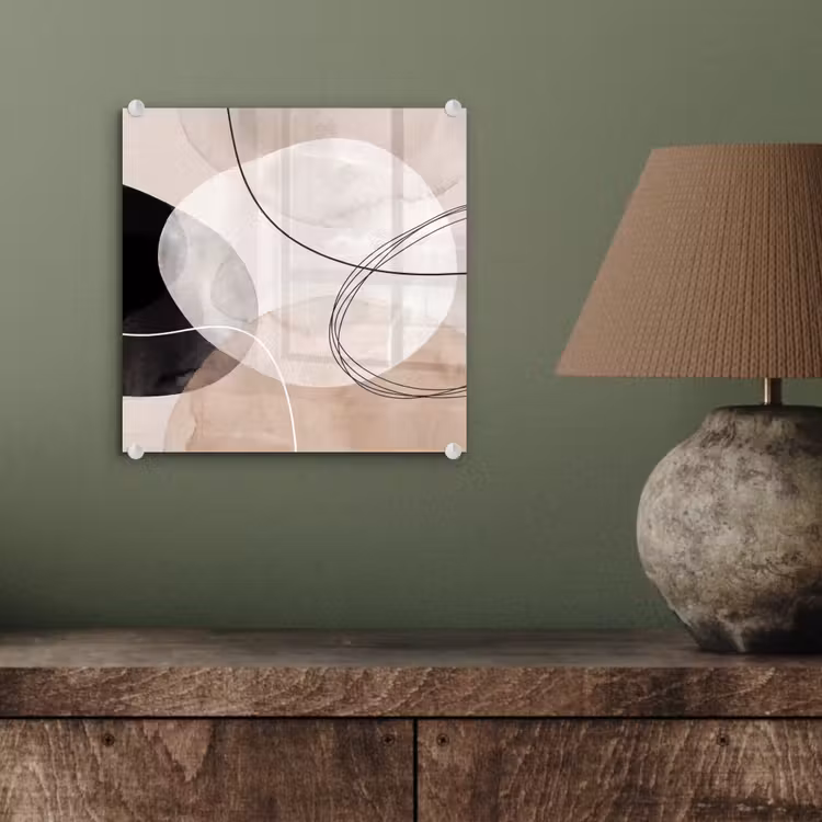 Glass Print - Lines - Wavy - Art - Lijnen - Golvend - Kunst plexiglas 5mm klein