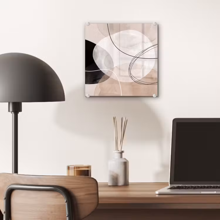 Glass Print - Lines - Wavy - Art - Lijnen - Golvend - Kunst plexiglas 5mm klein