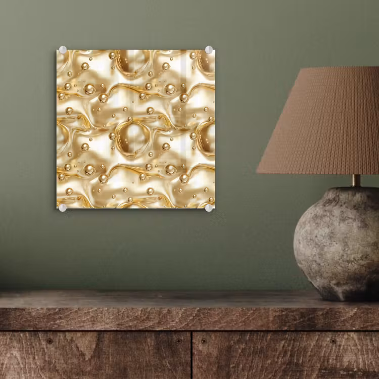 Vloeibaar - Druppels - Goud plexiglas 5mm klein 11 -sfeer3