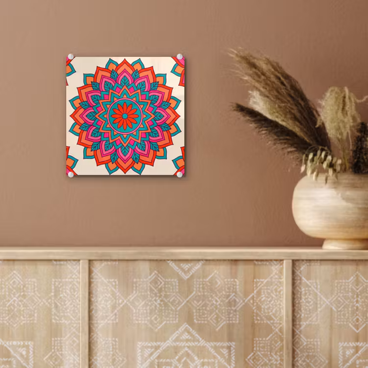 Mandala - Patroon - Abstract - Kleurrijk - Modern plexiglas 5mm klein -sfeer5
