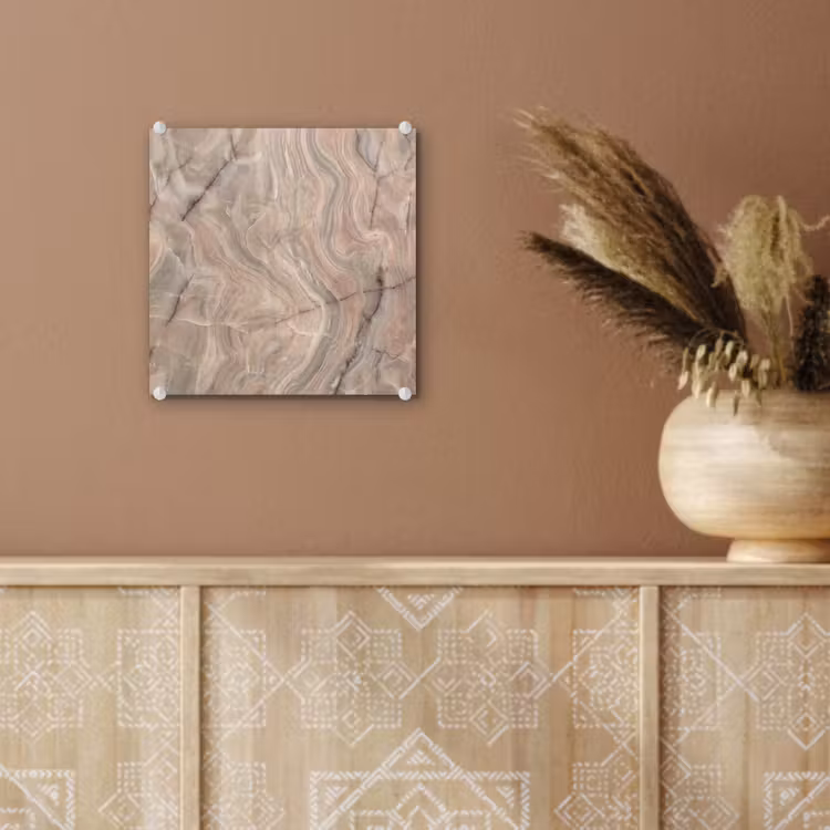 Marmer - Patroon - Abstract - Beige - Groen plexiglas 5mm klein -sfeer5