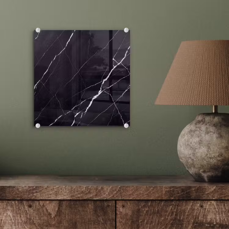 Marmer - Patroon - Abstract - Modern - Zwart plexiglas 5mm klein -sfeer3