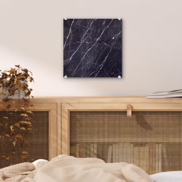 Marmer - Patroon - Modern - Zwart - Wit plexiglas 5mm klein -sfeer4