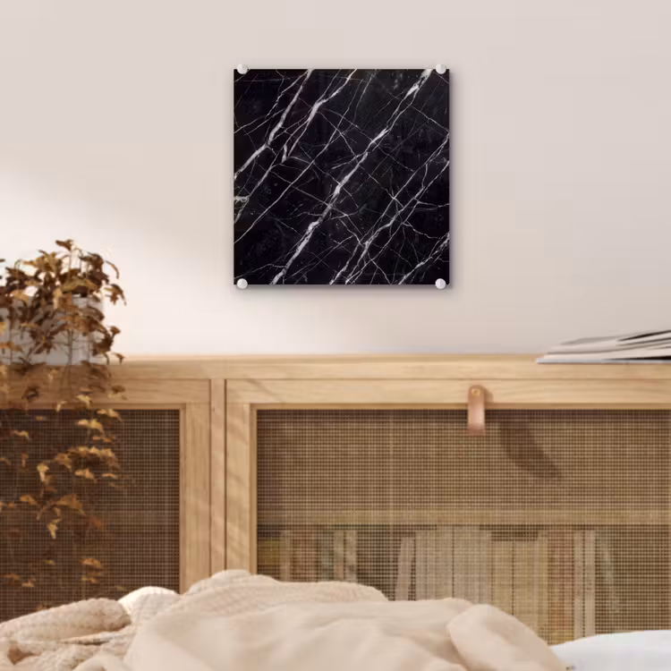 Marmer - Aders - Abstract - Zwart plexiglas 5mm klein -sfeer4
