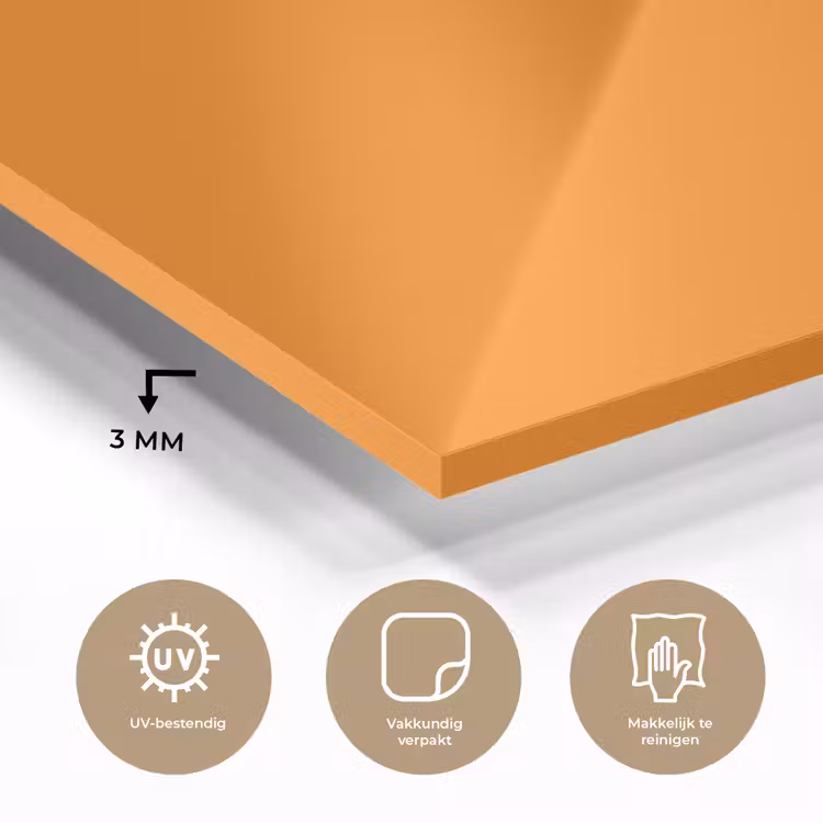 Marigold - Glow - Oranje plexiglas 5mm klein 11 -sfeer2