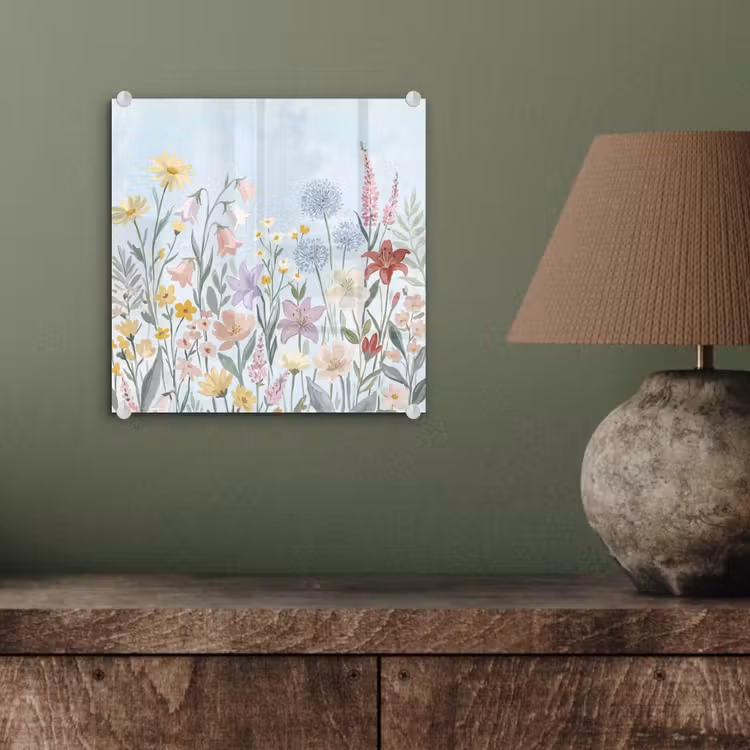 Weidebloemen - Illustratie - Kleurrijk plexiglas 5mm klein -sfeer3