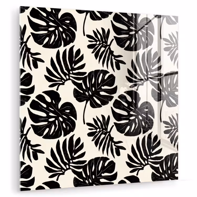 Modern - Monstera - Zwart plexiglas 5mm klein 11 -zzzproduct_nieuw
