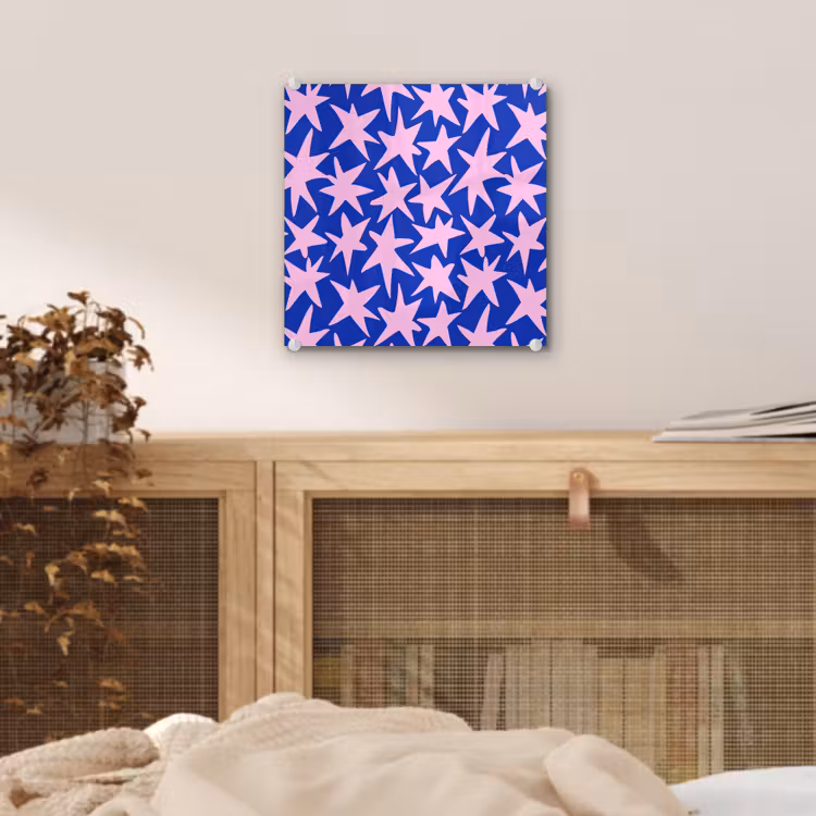 Modern - Sterren - Blauw plexiglas 5mm klein 11 -sfeer4