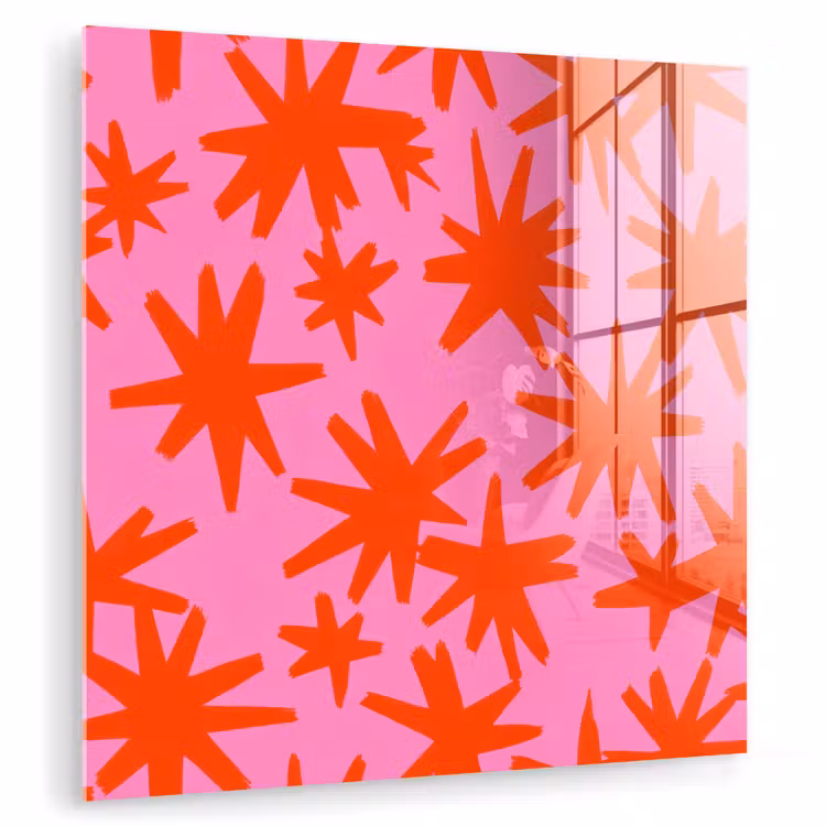 Modern - Sterren - Roze plexiglas 5mm klein 11 -zzzproduct_nieuw