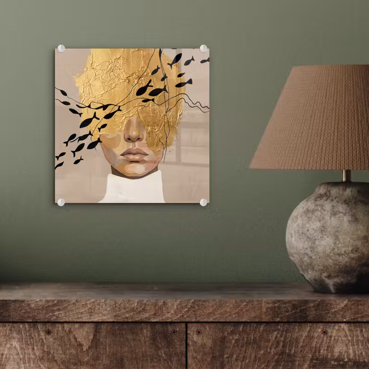 Modern - Vrouw - Goud plexiglas 5mm klein -sfeer3