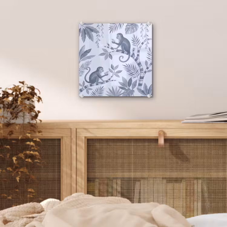 Aap - Boom - Bladeren - Jungle - Illustratie plexiglas 5mm klein -sfeer4