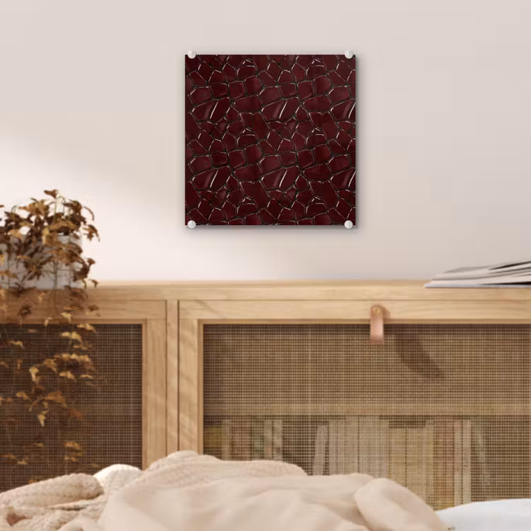 Mozaïek - Tegel - Bordeauxrood plexiglas 5mm klein 11 -sfeer4