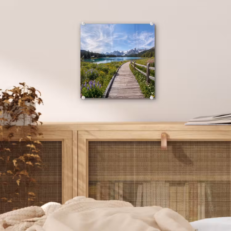 Bergen - Meer - Landschap - Blauw plexiglas 5mm klein -sfeer4
