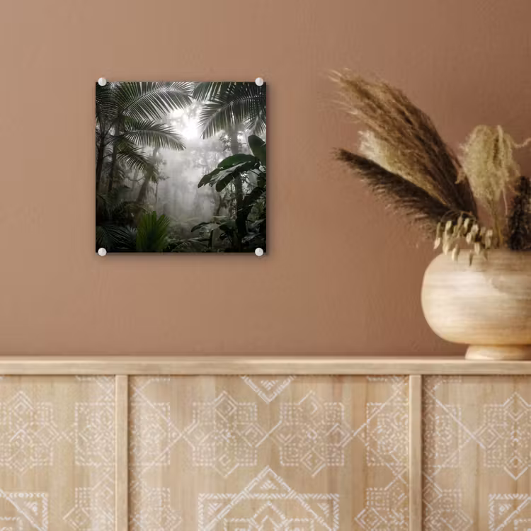 Natuur - Jungle - Mist - Groen - Bladeren plexiglas 5mm klein -sfeer5
