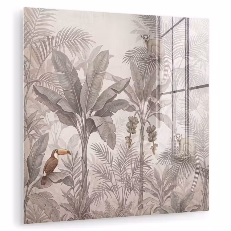 Natuur - Jungle - Ringstaartmaki - Bruin plexiglas 5mm klein -zzzproduct_nieuw