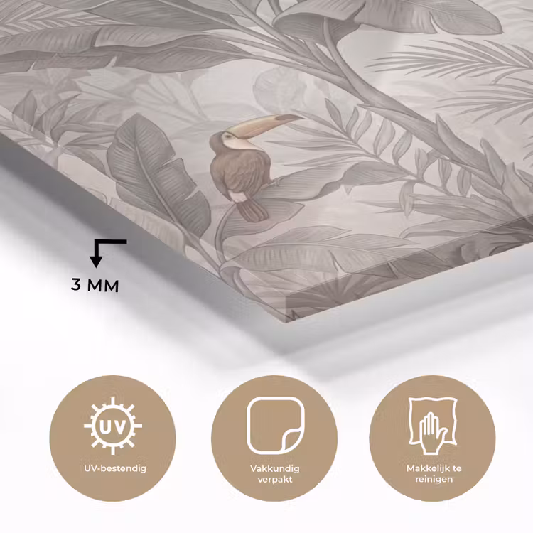 Natuur - Jungle - Ringstaartmaki - Bruin plexiglas 5mm klein -sfeer2