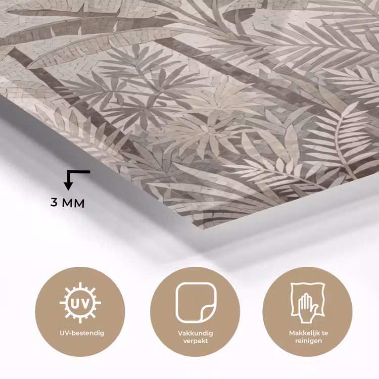 Natuur - Bladeren - Landschap - Mozaïek - Beige plexiglas 5mm klein -sfeer2