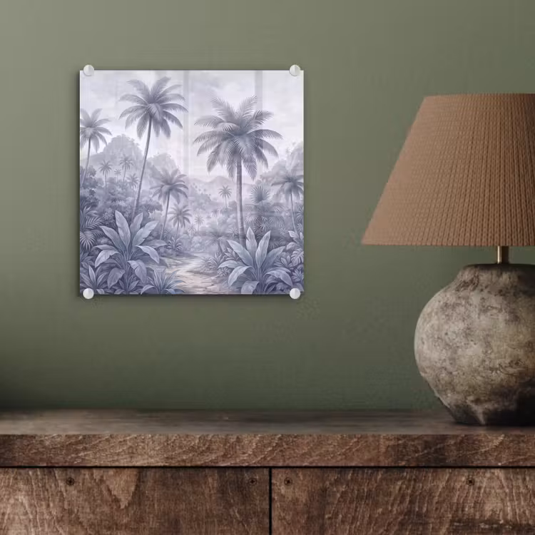 Natuur - Boom - Tropisch - Landschap - Blauw plexiglas 5mm klein -sfeer3