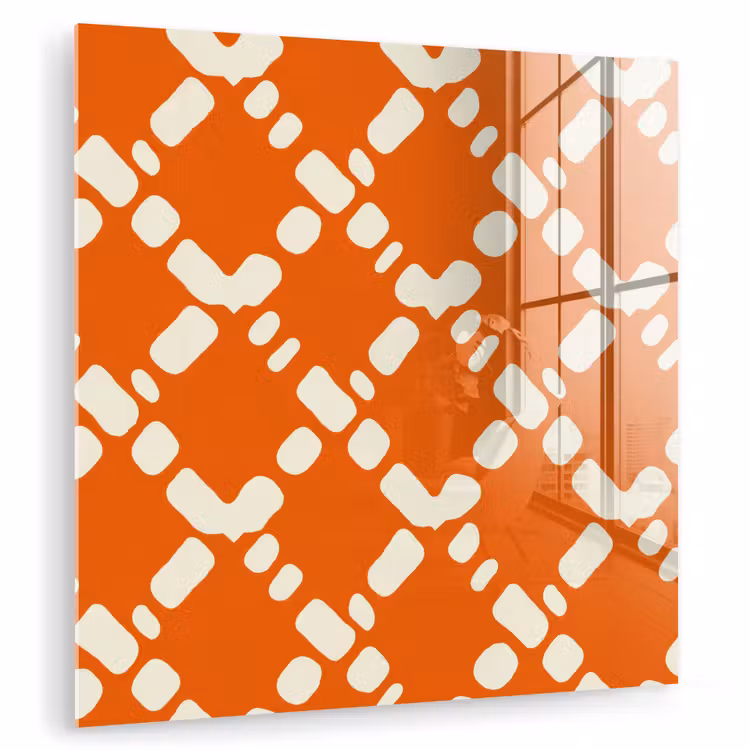 Oranje - Ruitpatroon - Wit plexiglas 5mm klein 11 -zzzproduct_nieuw
