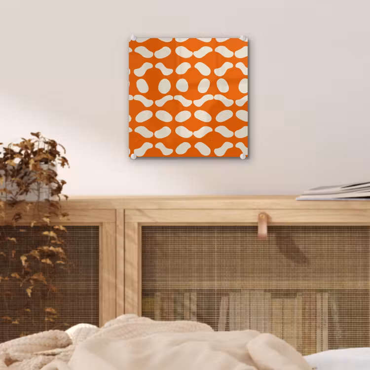 Oranje - Organische vormen - Wit plexiglas 5mm klein 11 -sfeer4