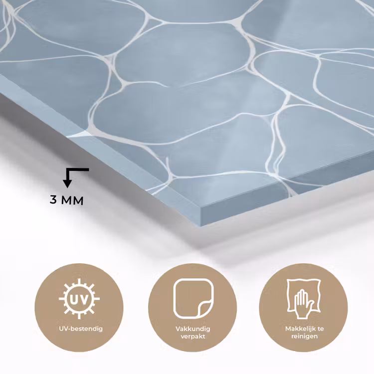 Organisch - Patroon - Blauw plexiglas 5mm klein 11 -sfeer2