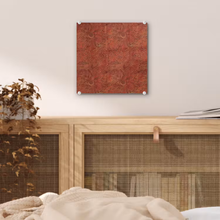 Oosters - Bloemen - Terracotta plexiglas 5mm klein 11 -sfeer4