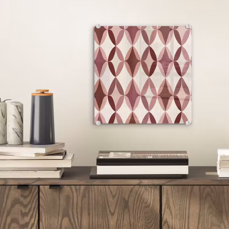 Ovaal - Textuur - Roze plexiglas 5mm klein 11 -sfeer1
