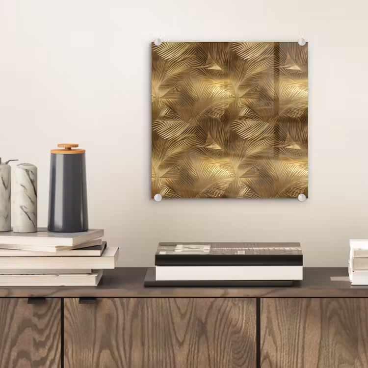 Palm - Waaier - Goud plexiglas 5mm klein 11 -sfeer1