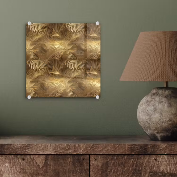 Palm - Waaier - Goud plexiglas 5mm klein 11 -sfeer3