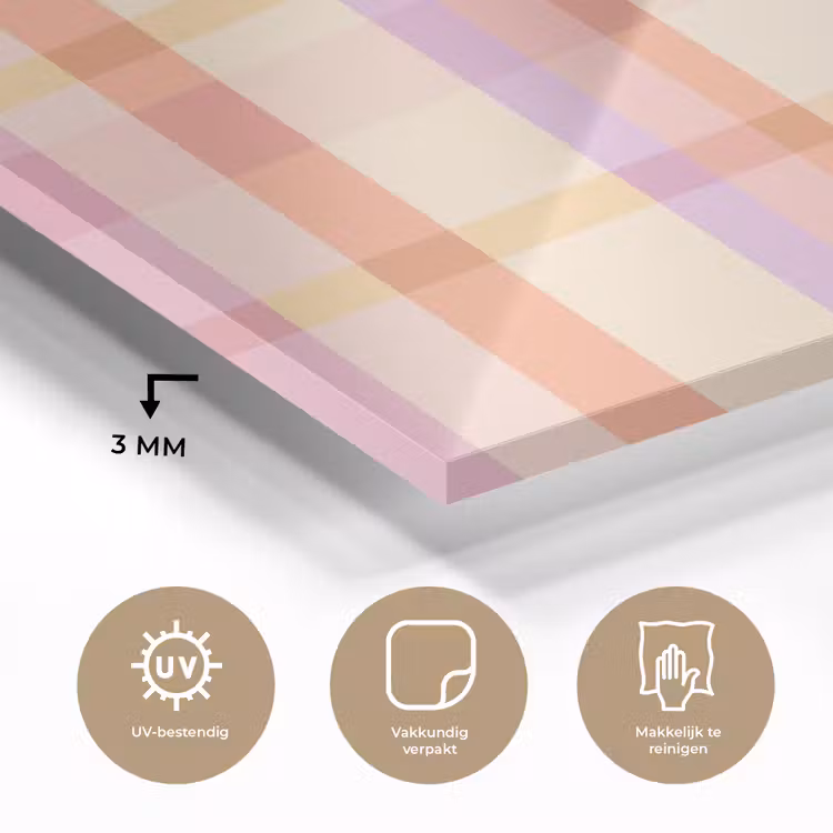 Pastel - uitpatroon - Geometrisch plexiglas 5mm klein 11 -sfeer2