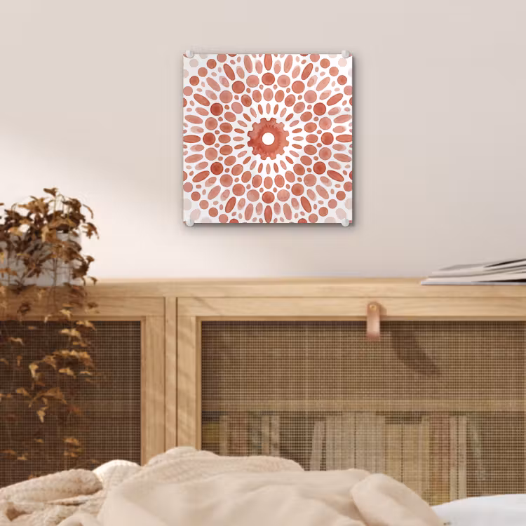 Patroon - Cirkels - Abstract - Modern - Rood plexiglas 5mm klein -sfeer4