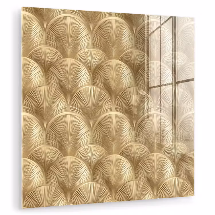 Patroon - Waaier -  Goud plexiglas 5mm klein 11 -zzzproduct_nieuw
