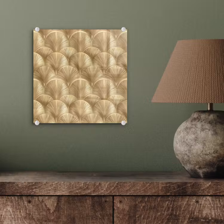 Patroon - Waaier -  Goud plexiglas 5mm klein 11 -sfeer3